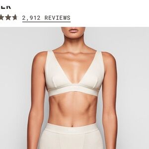 Skims cotton rib triangle Bralette